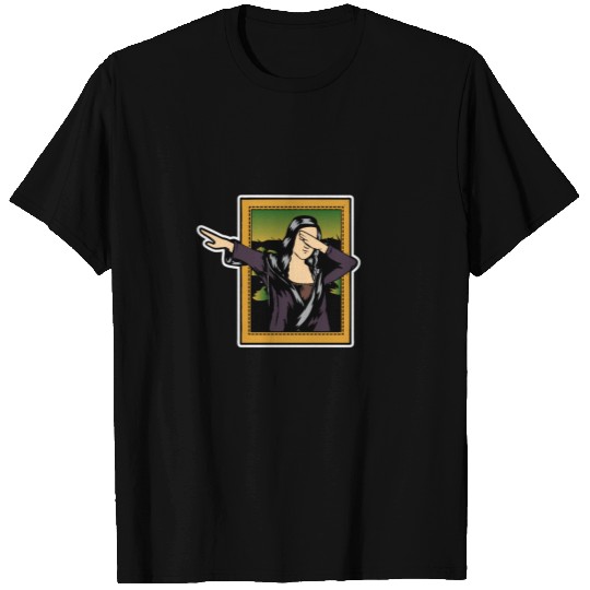 Dabbing Mona Lisa Painting Cute Art Lover T Shirts