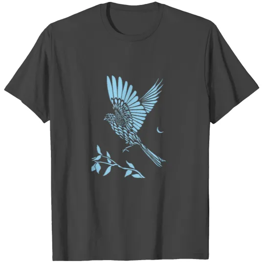 Light Blue Sparrow T Shirts