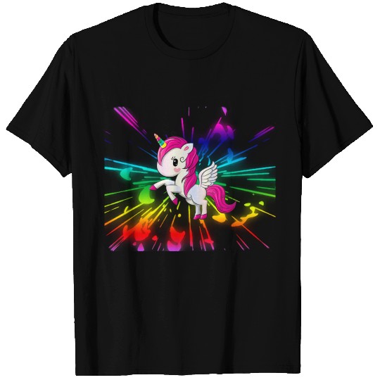 Explosive Unicorn / rainbow T Shirts