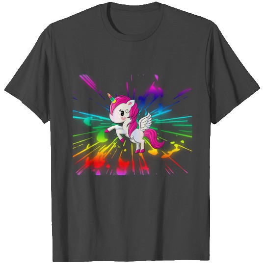 Explosive Unicorn / rainbow T Shirts