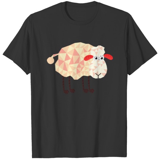 Cute Sheep Wool Farm Animal Farmer Polygonal Gift T Shirts
