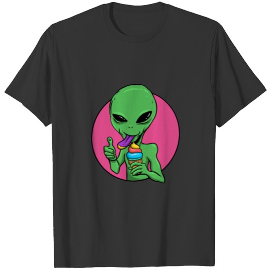 Alien Ice Cream Lick T Shirts