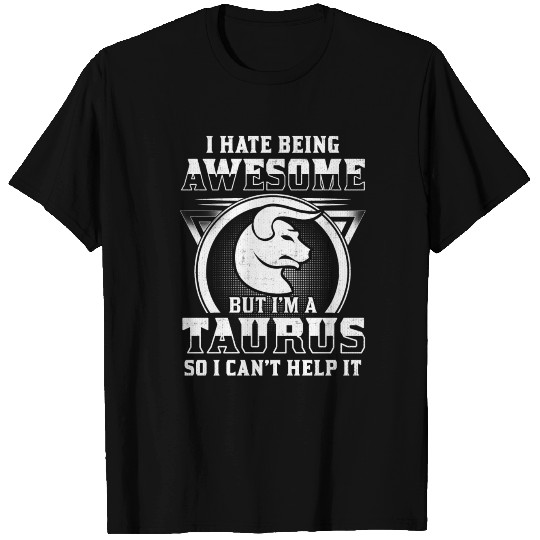 Vintage Taurus Zodiac Symbol Design T Shirts