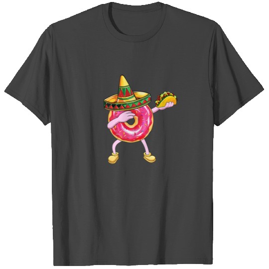 Fun Cinco De Mayo T Shirts Dabbing Donut Taco