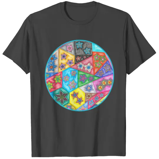 Stained Glass Flowers T Shirts