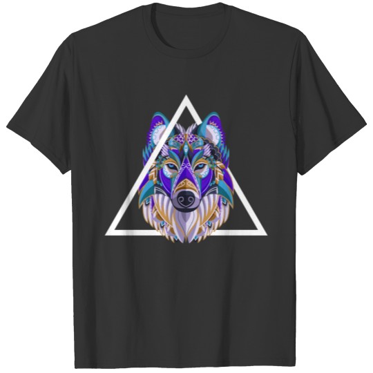 wolf art animal abstract dream catcher dream T Shirts