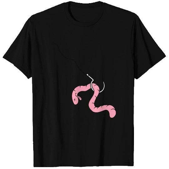 angel hook bait fishing fish catch hobby dead worm T Shirts