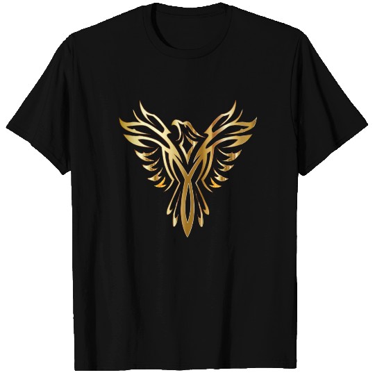 Golden Phoenix Bird T Shirts