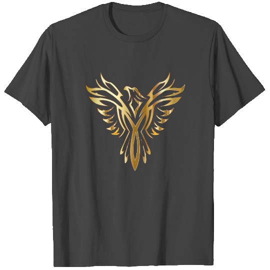 Golden Phoenix Bird T Shirts