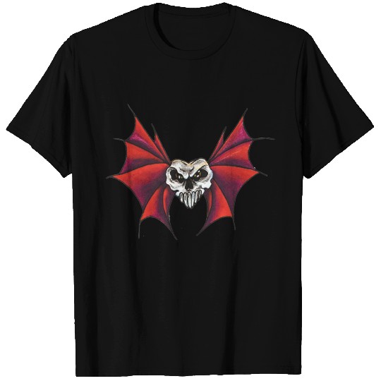 skull bat wings T Shirts
