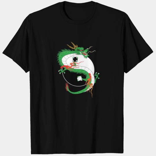 Chinese Dragon - Ying Yang T Shirts