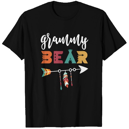 granmy bear flower art colors grandma T Shirts