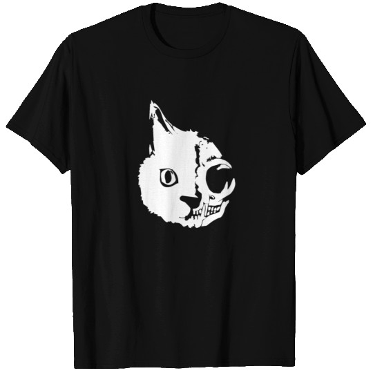 Cat Skull funny T Shirts