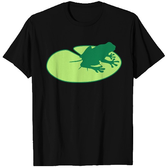 seagull frog toad silhouette outline outline amphi T Shirts