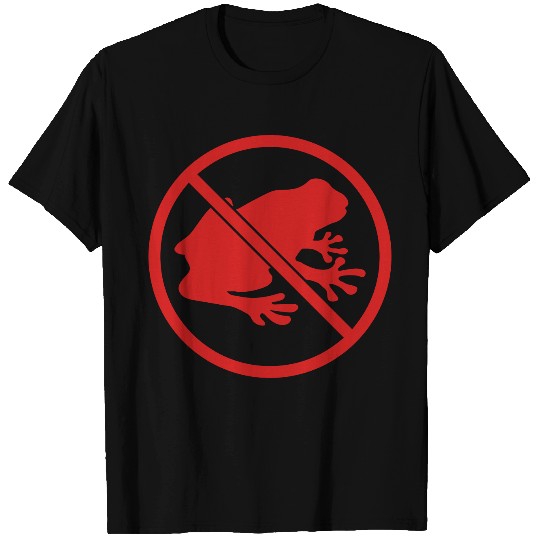 no toad zone frog forbidden sign silhouette outlin T Shirts