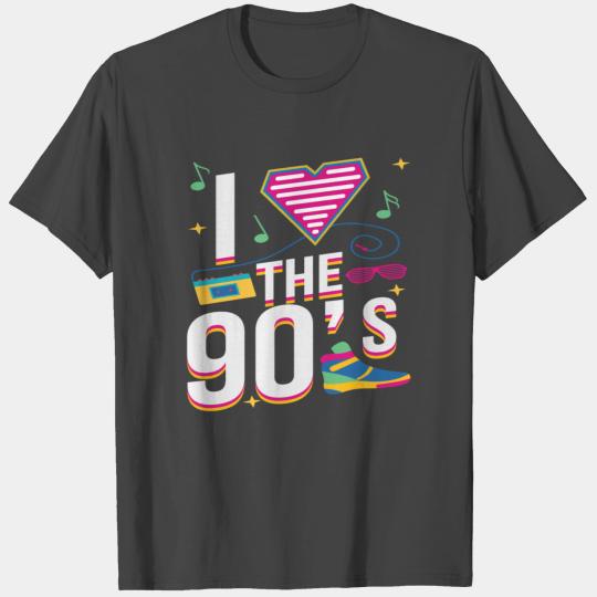 I Love 90s Nineties Fancy Dress Theme Party Gift T Shirts