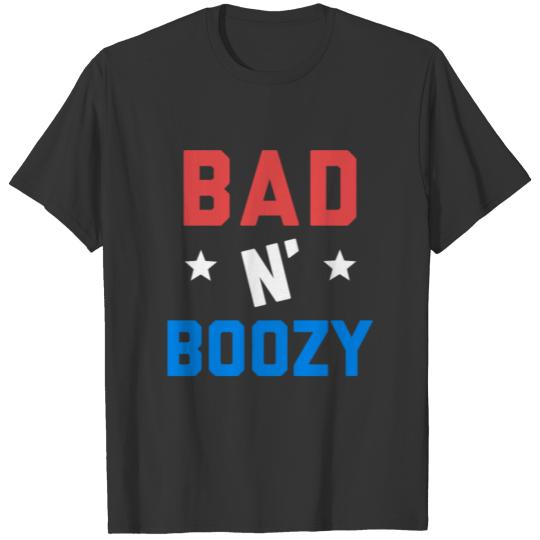Bad and Boozy 4th of July T-shirt