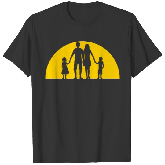 evening vacation sun family vacation 2 children si T Shirts