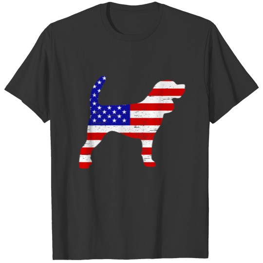 Beagle 4th of July T Shirts American USA Flag Patriot