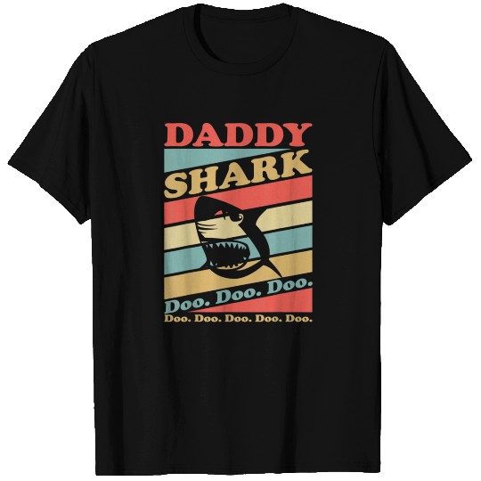 Retro Vintage Daddy Shark T Shirts