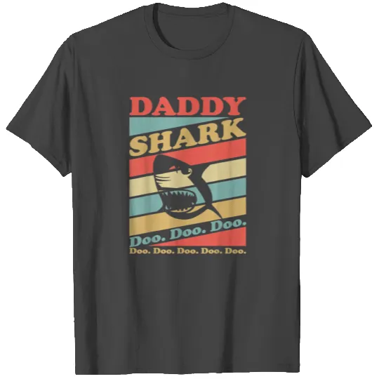 Retro Vintage Daddy Shark T Shirts