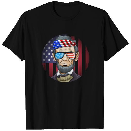 Abraham Lincoln President on 4th Of July T Shirts