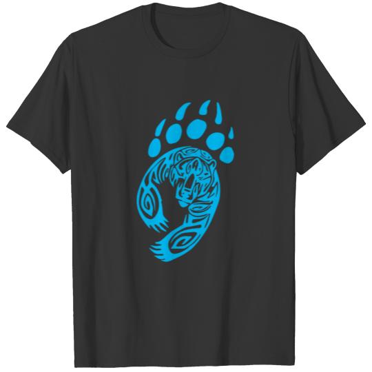Bear Paw Tribal Grizzly Black Papa Momma T Shirts