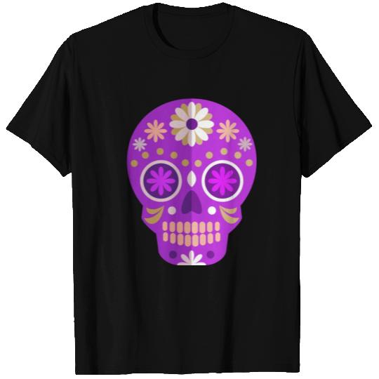 Purple candy skull T Shirts