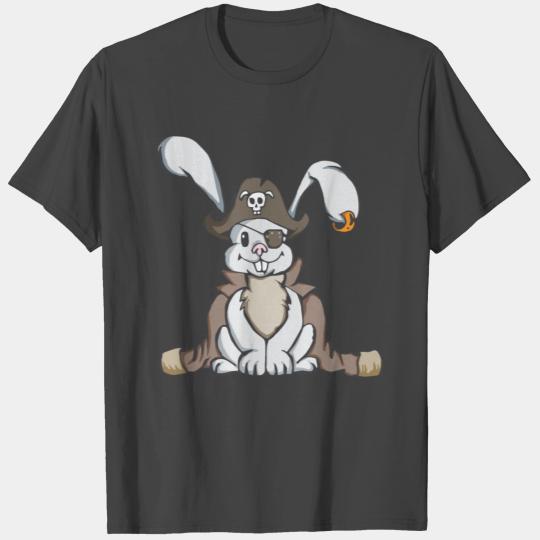 Pirate bunny easter rabbit gift easter egg kid T Shirts