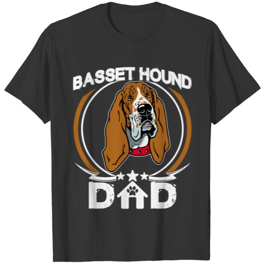 Basset Hound Dad T Shirts Fathers Day Gift For Dog Love