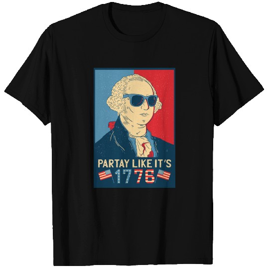 Crazy George Washington Merica T Shirts