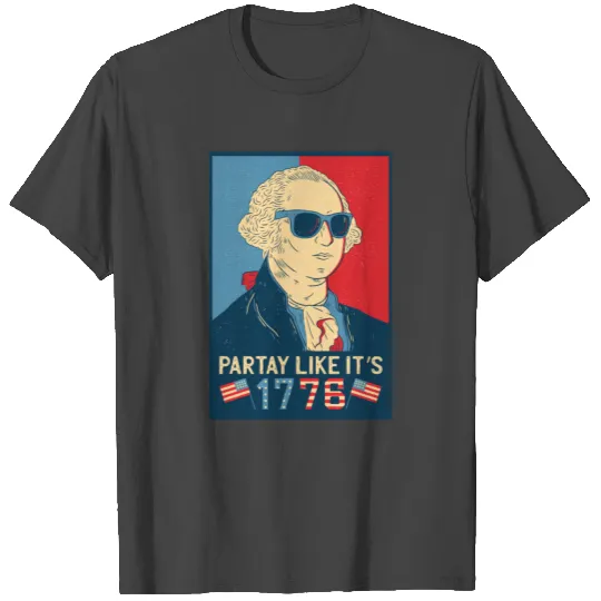 Crazy George Washington Merica T Shirts