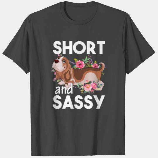 Short And Sassy Cute Basset Hound Weiner Dog T-Shi T Shirts
