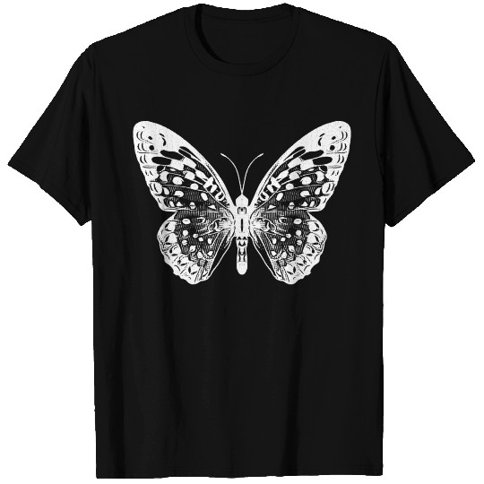 Butterfly retro white T Shirts