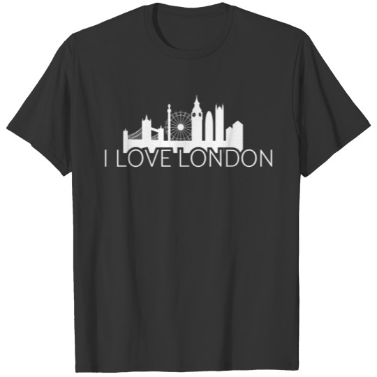 I Love London England Skyline Big Ben Brexit Union T-shirt