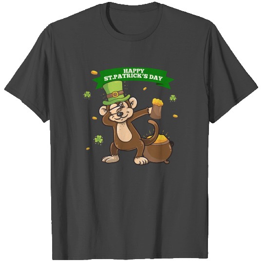 Funny Monkey St Patricks day design - perfect for T Shirts