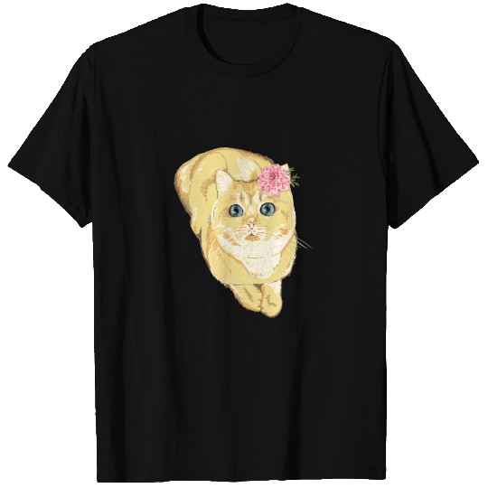 Cute Yellow Cat T Shirts