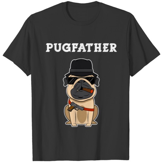 Mafia gangster pug with cigar gift T-shirt