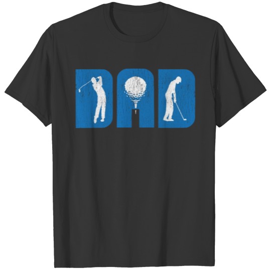 Golf Dad Player Par Club Silhouette Father's Day T-shirt