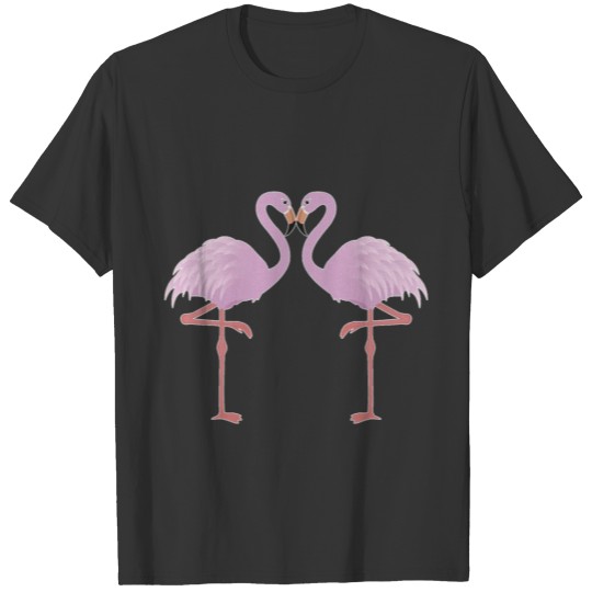 Flamingo animals pink love cute boyfriend T-shirt