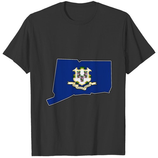 Connecticut Flag Map T-shirt