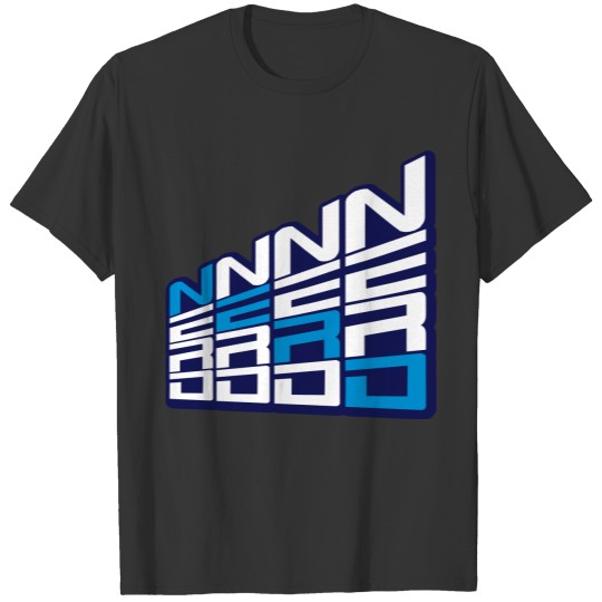 nerd blue text 3d pattern cool logo geek sly freak T Shirts