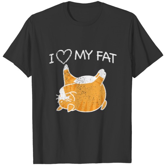 Cool Fat Cat Design T-shirt