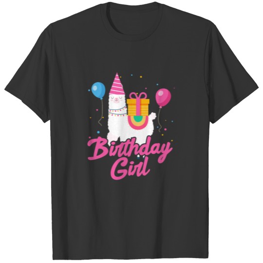 Birthday Girl Llama T Shirts