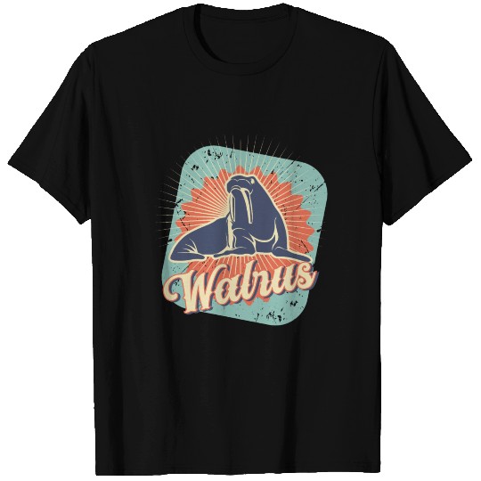 Walrus Vintage design and Retro Gift T Shirts