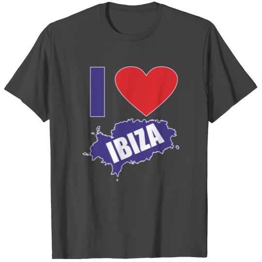 I love Ibiza, the heart of the blue Mediterranean T Shirts