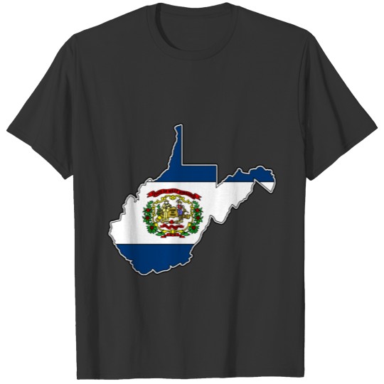 West Virginia Flag Map T-shirt