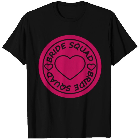 bride squad heart circle ring wedding marry engage T Shirts