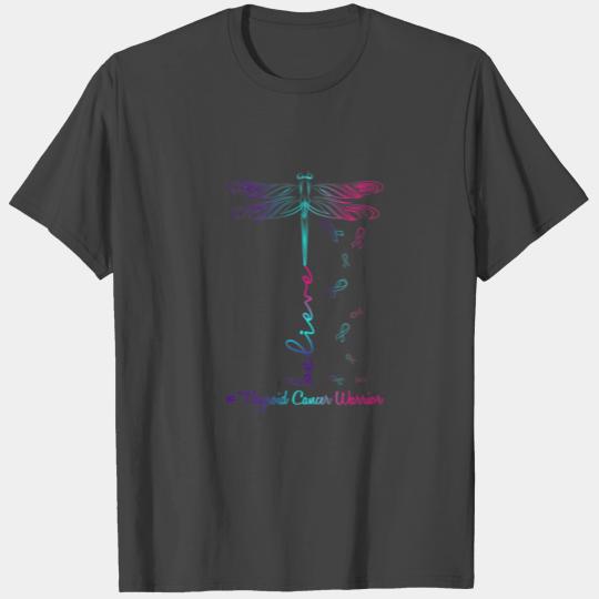 Believe thyroid cancer dragonfly warrior Premium T Shirts