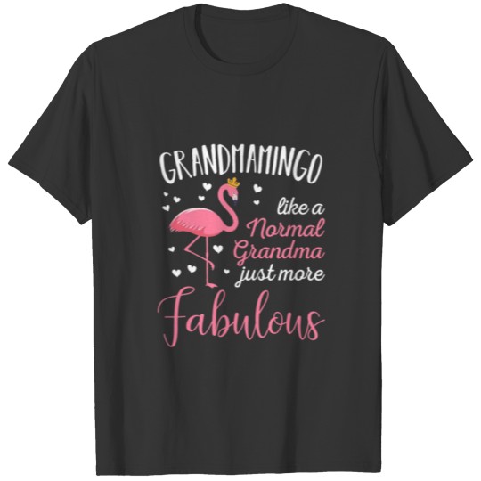 Grandmamingo Pink Flamingo Funny Grandma Gift T Shirts
